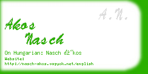 akos nasch business card